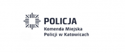 zdjęcie kolorowe: na białym tle granatowy napis o treści Komenda Wojewódzka Policji w Katowicach